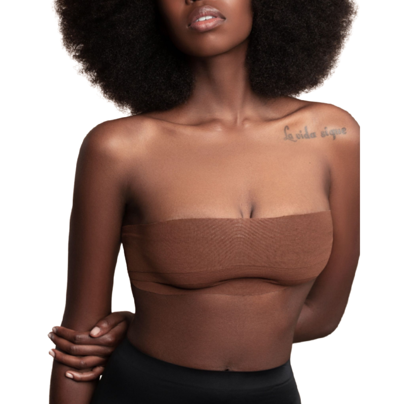BYE-BRA - KÖRPERKLEBEBAND 5 M X 6.5 CM + 3 PAAR NIPPLE COVER BRAUN