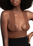 BYE-BRA - KÖRPERKLEBEBAND 5 M X 6.5 CM + 3 PAAR NIPPLE COVER BRAUN