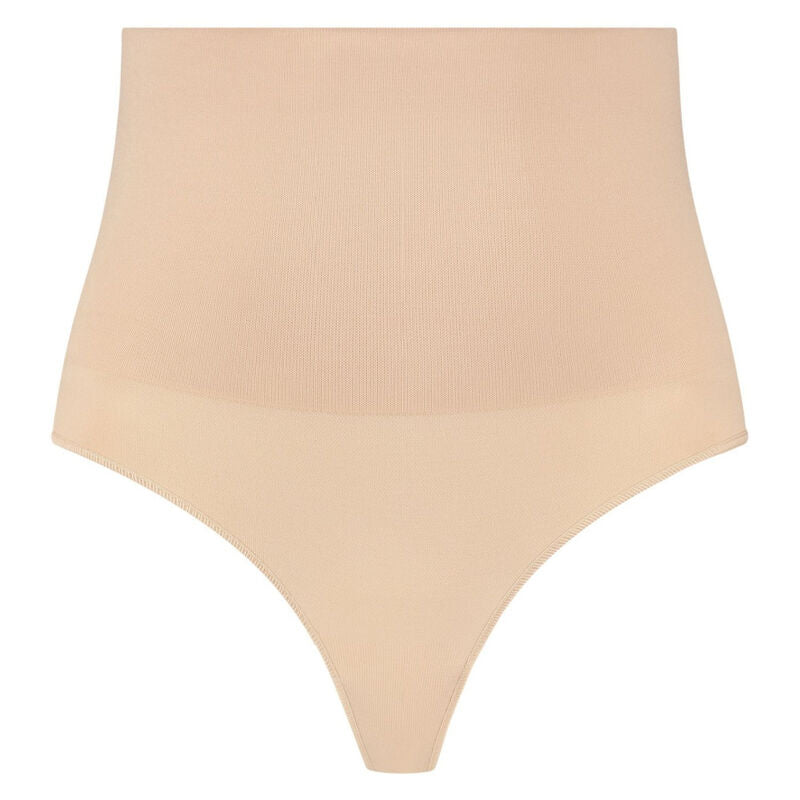 BYE-BRA – NAHTLOSER Miederhöschen, Tanga-Stil, BEIGE, GRÖSSE S