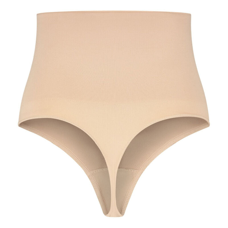 BYE-BRA – NAHTLOSER Miederhöschen, Tanga-Stil, BEIGE, GRÖSSE S