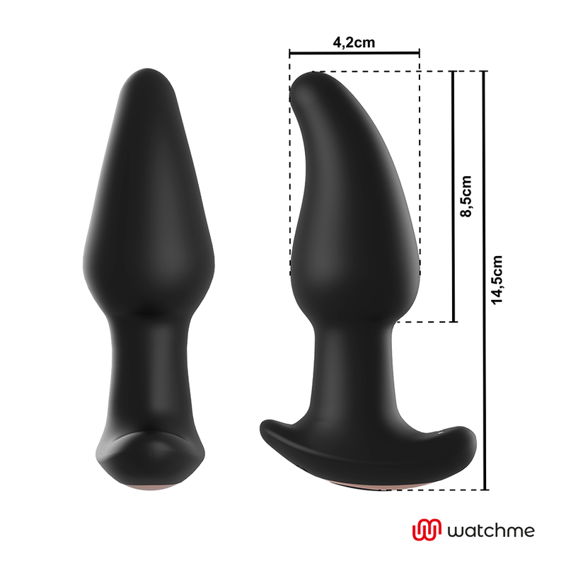 ANBIGUO - WATCHME ANALPLUG MIT FERNBEDIENUNG UND ROTIERENDEN AMADEUS PERLEN