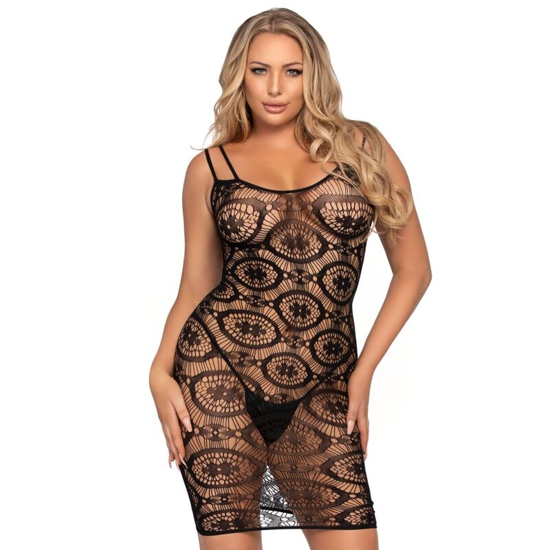 LEG AVENUE - DAISY HÄKEL-MINIKLEID EINHEITSGRÖSSE