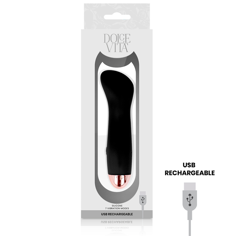 DOLCE VITA - RECHARGEABLE Sensory Device ONE BLACK 7 SPEED