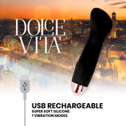 DOLCE VITA - RECHARGEABLE Sensory Device ONE BLACK 7 SPEED