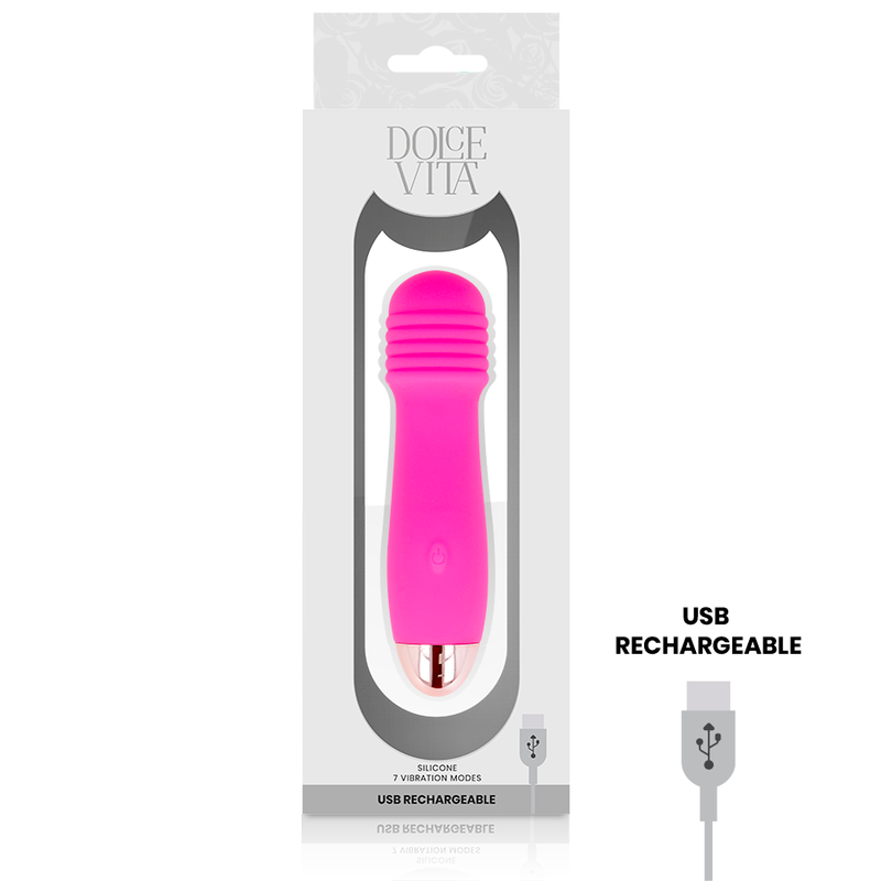DOLCE VITA - RECHARGEABLE Sensory Device THREE PINK 7 GESCHWINDIGKEITEN