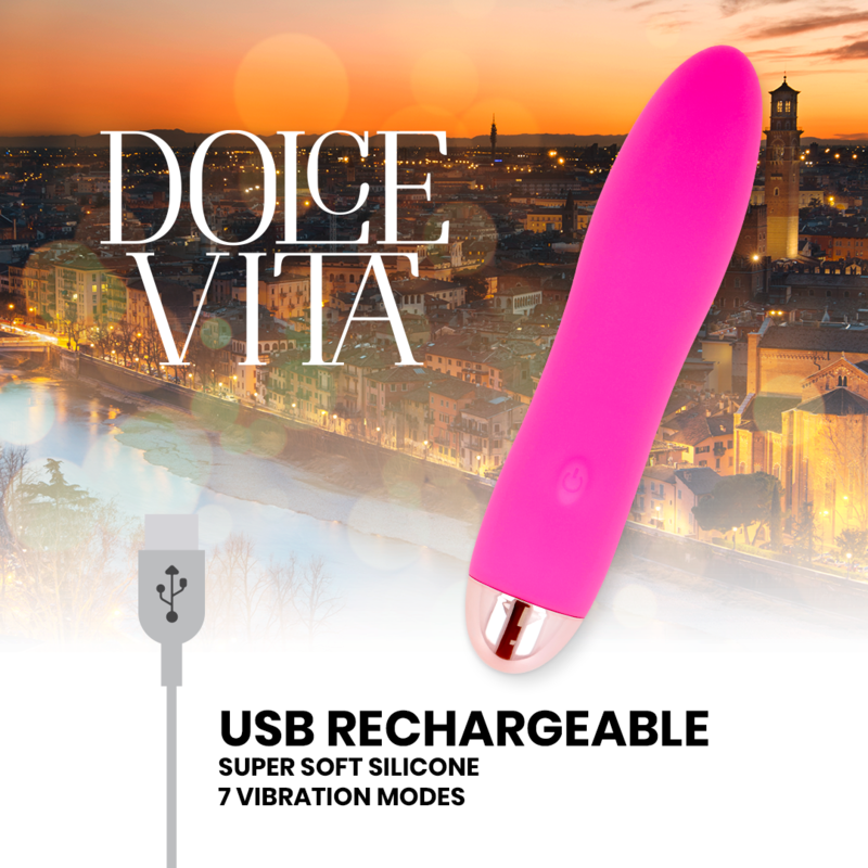 DOLCE VITA - RECHARGEABLE Sensory Device FOUR PINK 7 SPEEDS