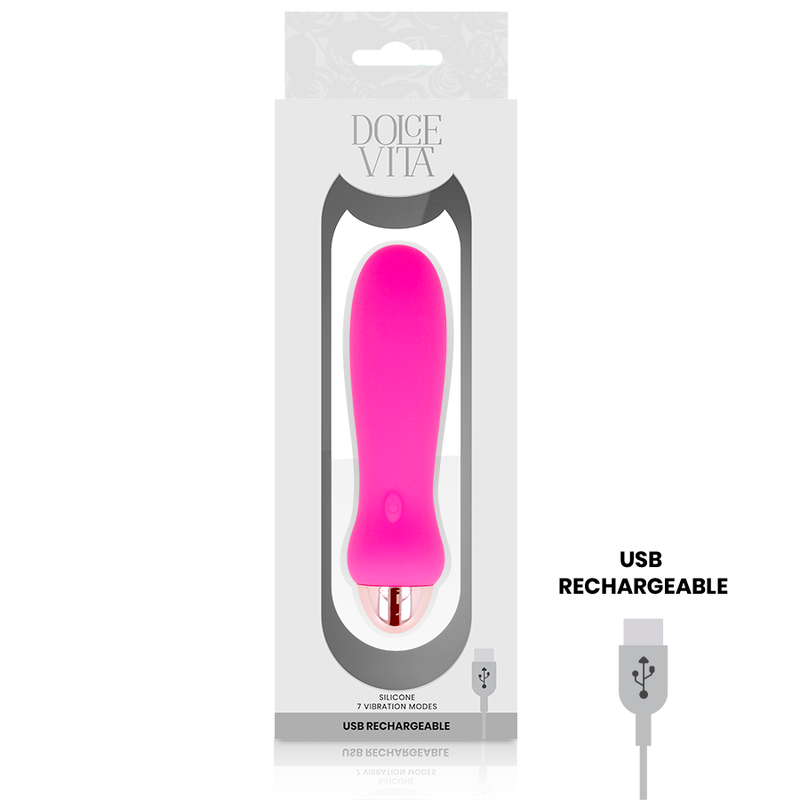 DOLCE VITA - WIEDERAUFLADBARES Sensorisches Gerät FÜNF ROSA 7 GESCHWINDIGKEITEN