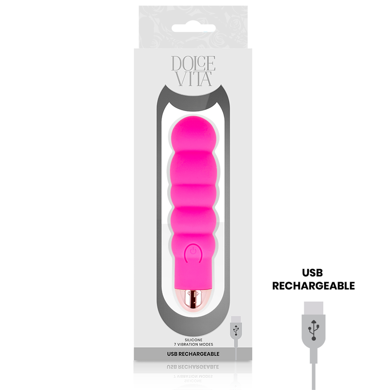 DOLCE VITA - RECHARGEABLE Sensory Device SIX PINK 7 SPEEDS