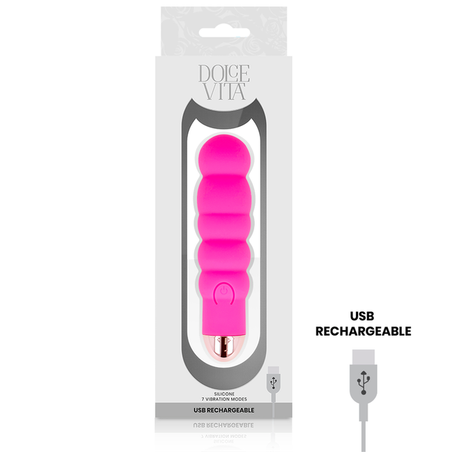 DOLCE VITA - RECHARGEABLE Sensory Device SIX PINK 7 SPEEDS