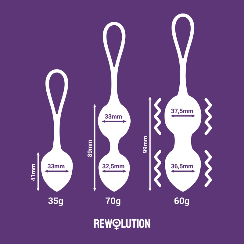 REWOLUTION - REWOBEADS VIBRATIONSKUGELN FERNGESTEUERT MIT WATCHME TECHNOLOGIE