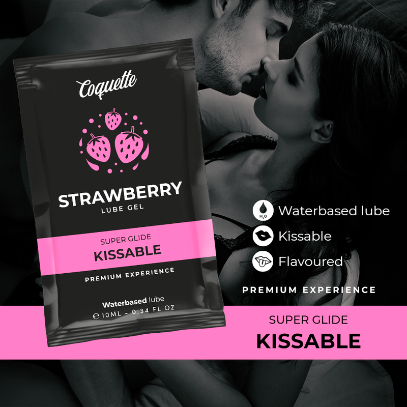 COQUETTE CHIC DESIRE - ERDBEER GLEITMITTEL AUF WASSERBASIS KÜSSBAR POCKET 10 ML