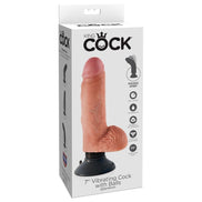 KING COCK – 17,78 CM VIBRIERENDER COCK MIT HODEN FLEISCH