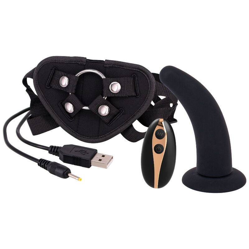 SEVEN CREATIONS - STRAP ON HARNESS WITH Wellness Device 125 CM
