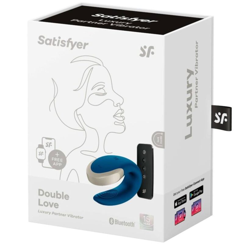SATISFYER - DOUBLE LOVE LUXURY PARTNER Sensory Device BLUE