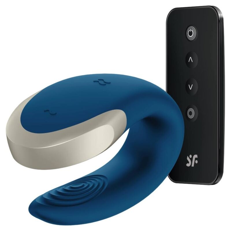 SATISFYER - DOUBLE LOVE LUXURY PARTNER Sensory Device BLUE