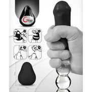 G-VIBE - WIEDERVERWENDBARES STRUKTURIERTES MASTURBATOR-EI SCHWARZ
