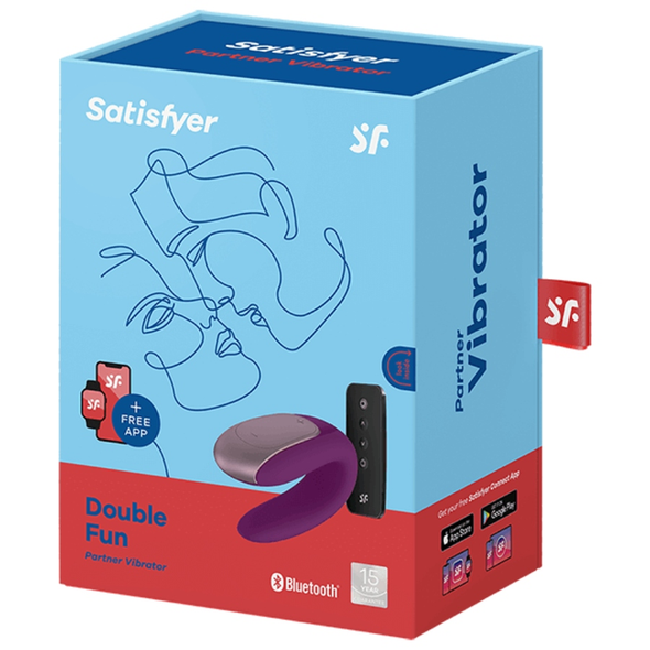 SATISFYER - DOUBLE FUN PARTNER Sensory Device PURPLE