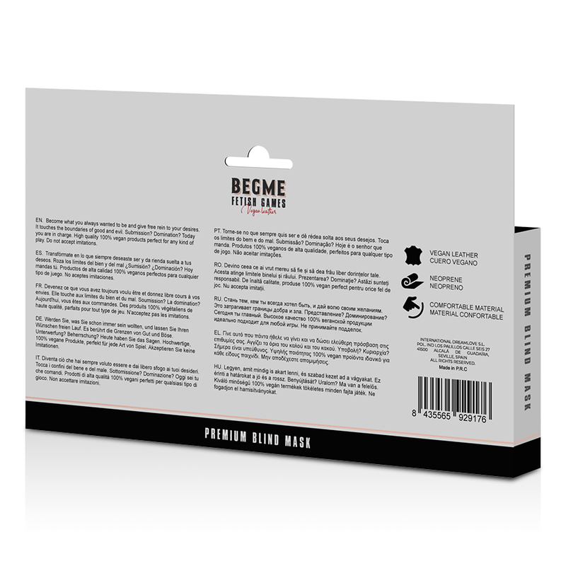 BEGME - BLACK EDITION PREMIUM BLINDMASK MIT NEOPRENFUTTER