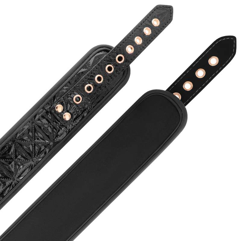 BEGME - SCHWARZES HALSBAND MIT NIPPELKLEMMEN MIT NEOPRENFUTTER
