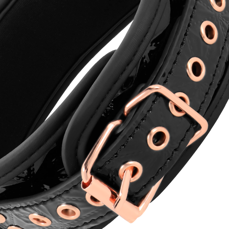 BEGME - SCHWARZES HALSBAND MIT NIPPELKLEMMEN MIT NEOPRENFUTTER