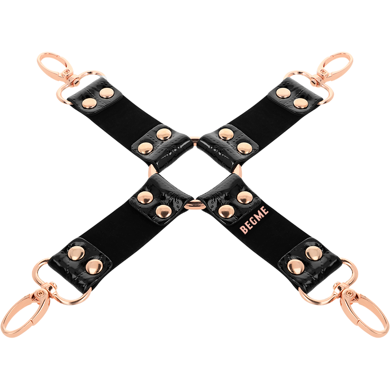 BEGME - BLACK EDITION VEGANES LEDER HOG TIE