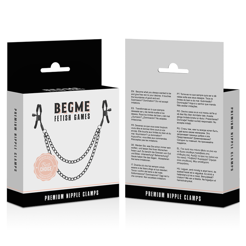 BEGME - RED EDITION NIPPLE CLIPS MIT KETTE