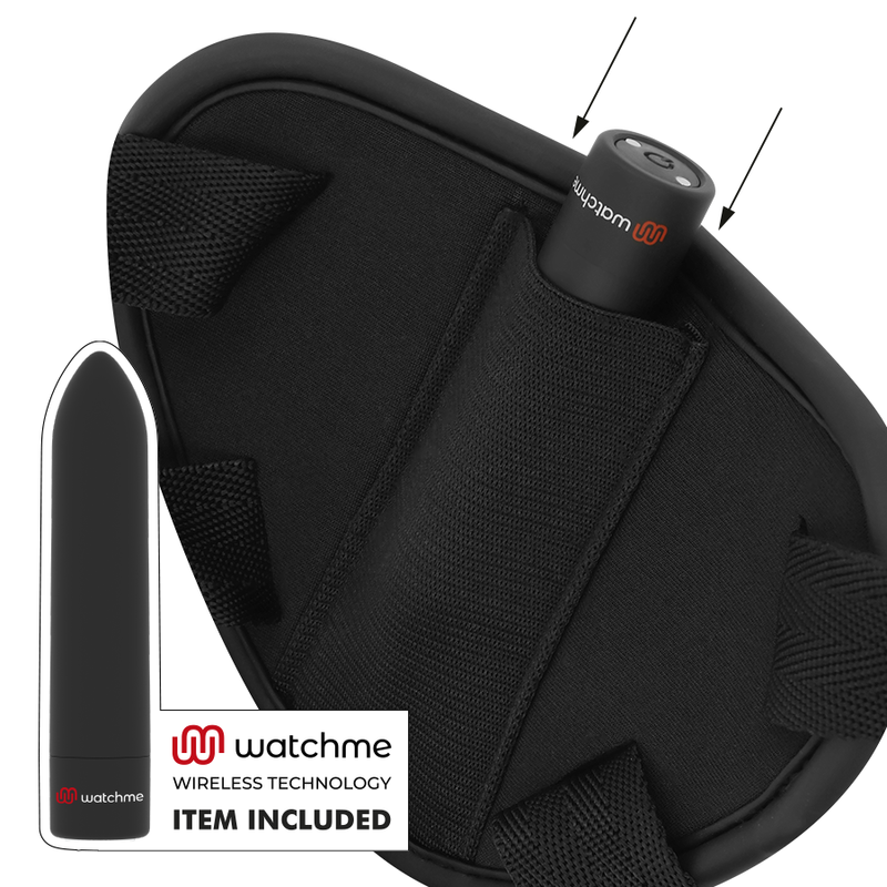 FETISH SUBMISSIVE CYBER STRAP - HARNESS WITH Wellness Device AND BULLET REMOTE CONTROL WATCHME M TECHNOLOGY