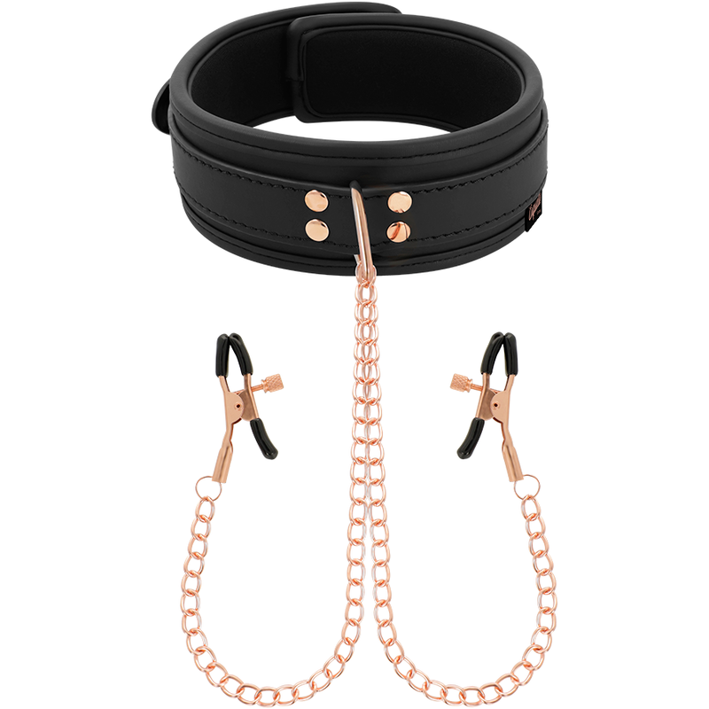 COQUETTE CHIC DESIRE – FANTASY-NIPPELKLEMMEN-HALSREIF MIT NEOPRENFUTTER