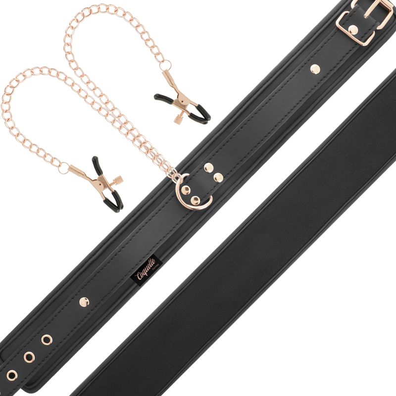 COQUETTE CHIC DESIRE – FANTASY-NIPPELKLEMMEN-HALSREIF MIT NEOPRENFUTTER