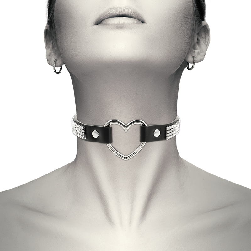 COQUETTE CHIC DESIRE - VEGANES LEDER-CHOKER MIT HERZ