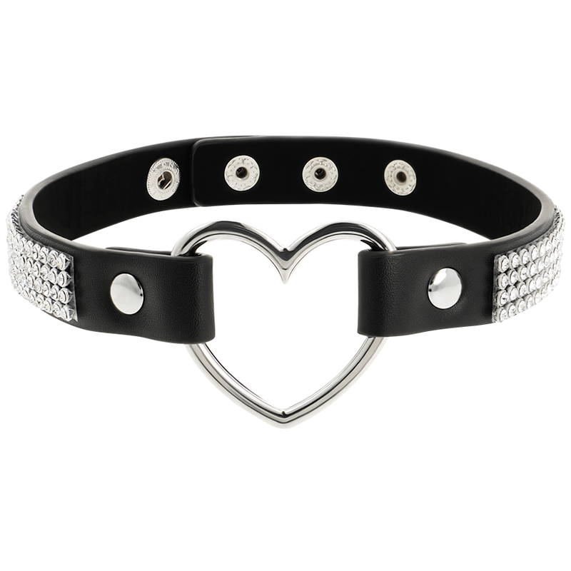 COQUETTE CHIC DESIRE - VEGANES LEDER-CHOKER MIT HERZ