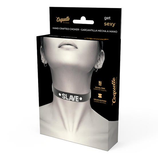 COQUETTE CHIC DESIRE - SLAVE VEGAN LEDER CHOKER