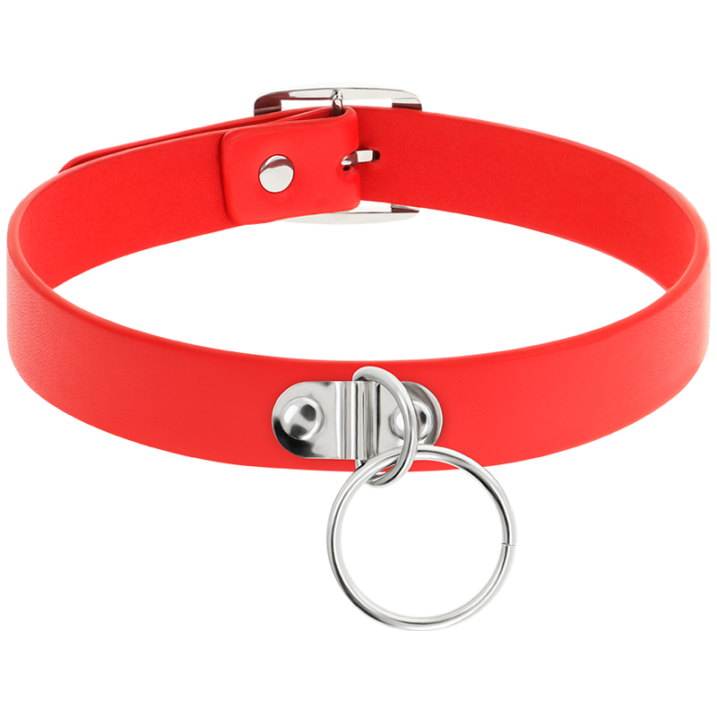 COQUETTE CHIC DESIRE – ROTE VEGAN LEDER HALSKETTE FRAU FESCH ACCESSOIRE