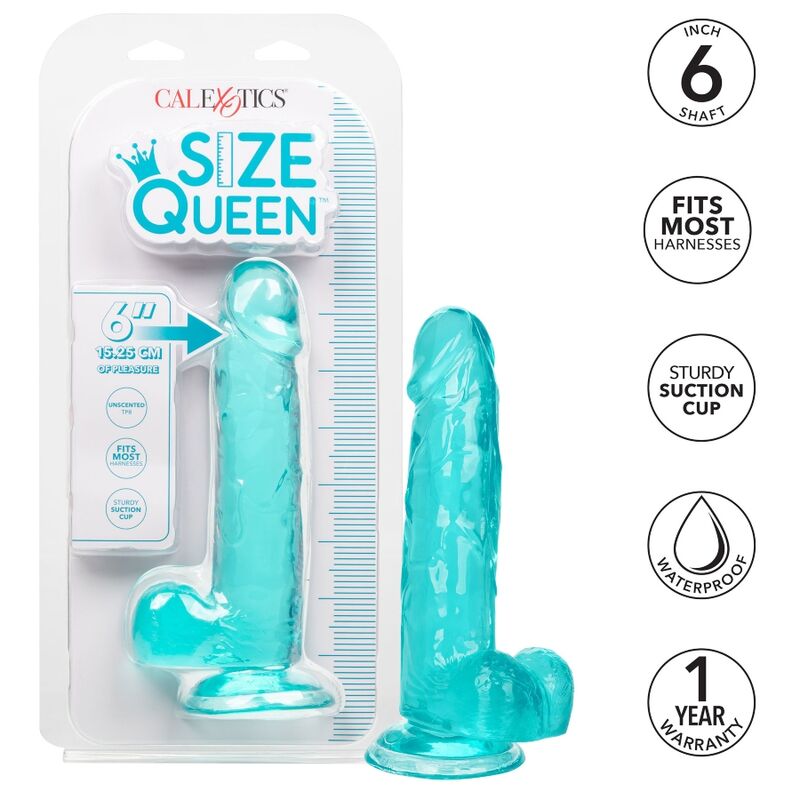 CALEXOTICS - SIZE QUEEN Wellness-Gerät BLAU 15.3 CM