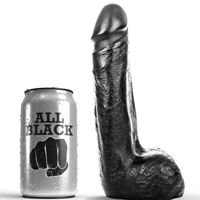 ALL BLACK - SOFT BLACK REALISTIC Wellness Device 20 CM
