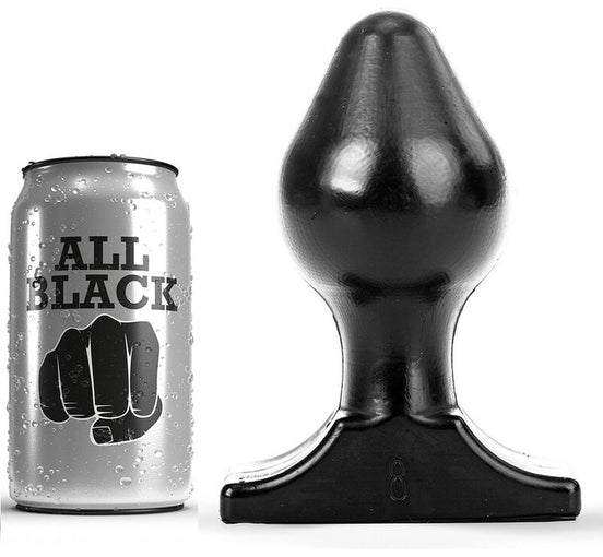 Ganz Schwarz - Analplugg 16x8 CM