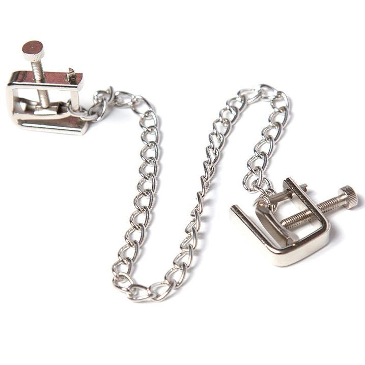 OHMAMA FETISH - METALLSCHRAUBKLEMMEN MIT KETTE