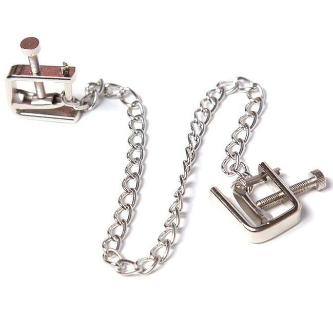 OHMAMA FETISH - METALLSCHRAUBKLEMMEN MIT KETTE