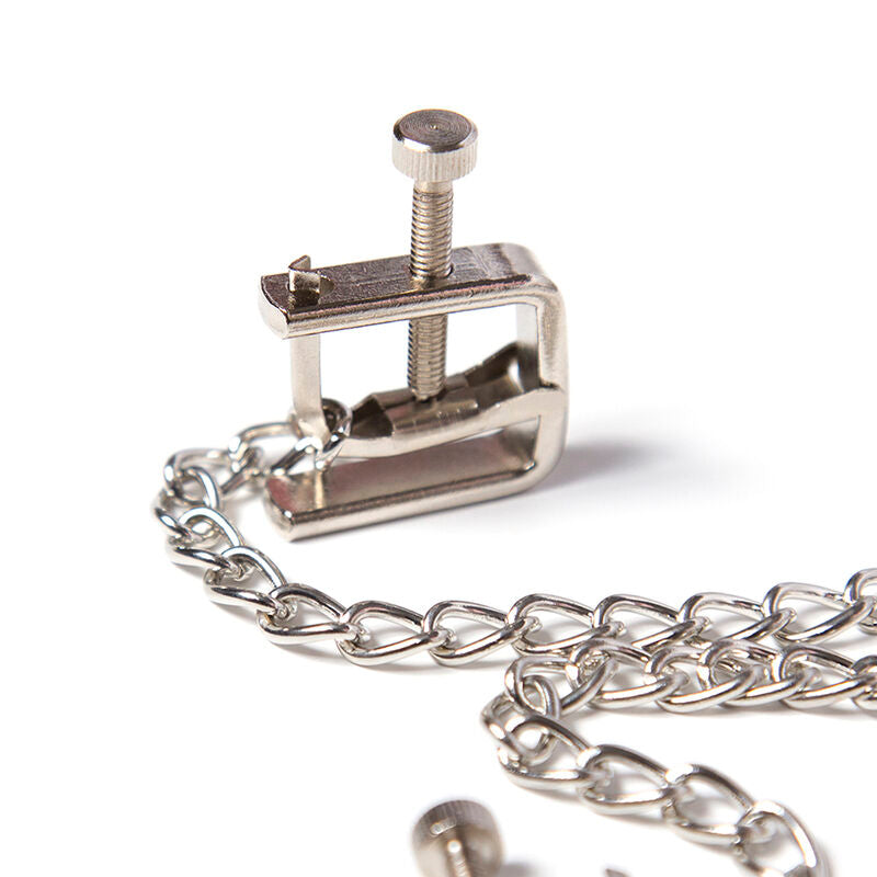 OHMAMA FETISH - METALLSCHRAUBKLEMMEN MIT KETTE