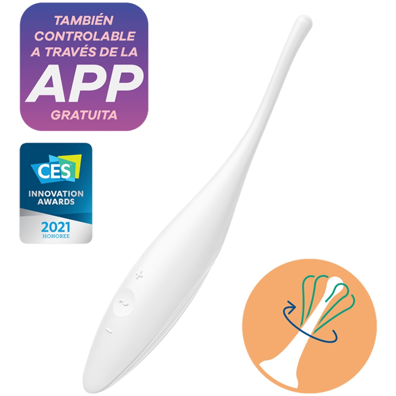 SATISFYER - TWIRLING JOY CLIT TIP Sensory Device WHITE