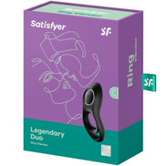 SATISFYER - LEGENDARY DUO RING Sensory Device BLACK