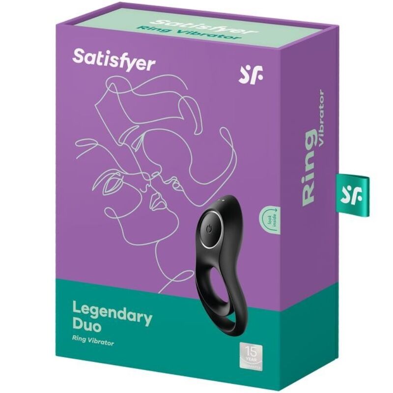 SATISFYER - LEGENDARY DUO RING Sensory Device BLACK