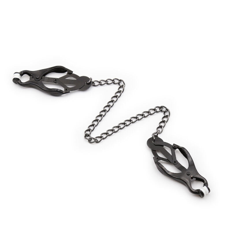 OHMAMA FETISH - JAPANISCHE NIPPELKLEMMEN MIT SCHWARZER KETTE