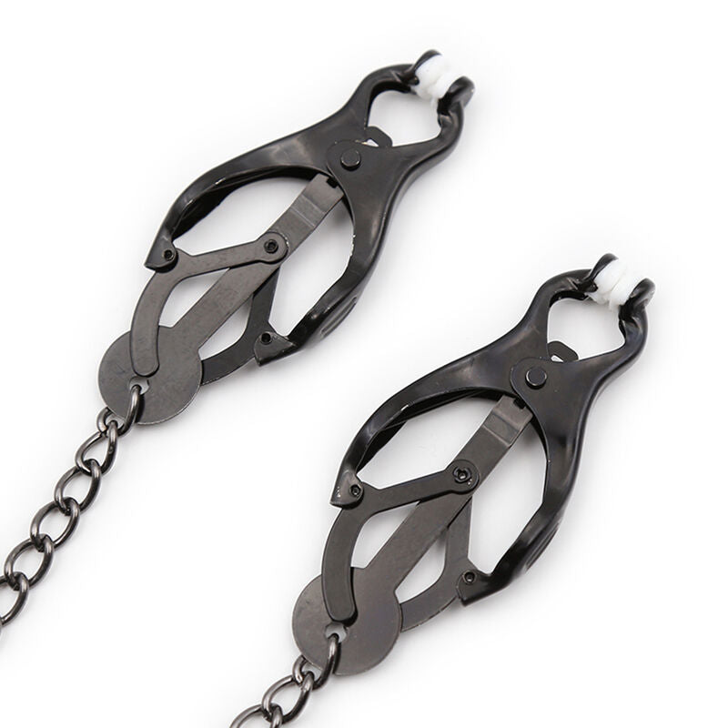OHMAMA FETISH - JAPANISCHE NIPPELKLEMMEN MIT SCHWARZER KETTE