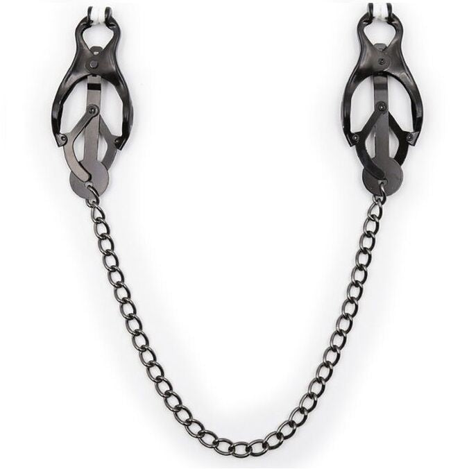 OHMAMA FETISH - JAPANISCHE NIPPELKLEMMEN MIT SCHWARZER KETTE