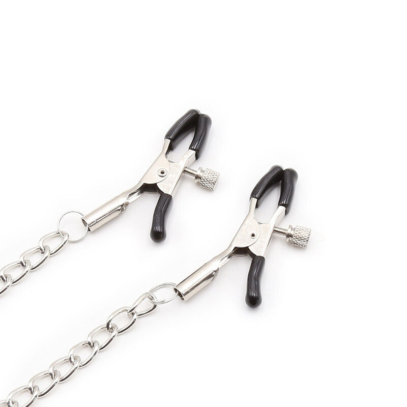 OHMAMA FETISH - RINGKNEBEL MIT KETTEN UND NIPPLE CLAMPS