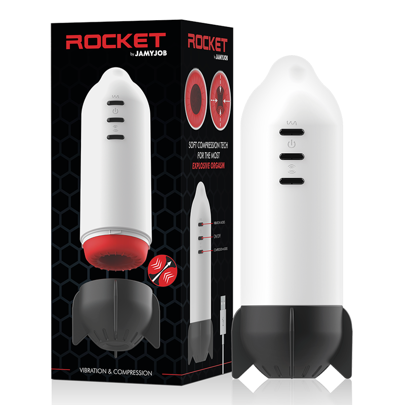 JAMYJOB - RAKETENMASTURBATOR MIT WEICHER KOMPRESSIONSTECHNOLOGIE UND VIBRATION