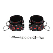 OHMAMA FETISH - HEART INLAID HANDCUFFS