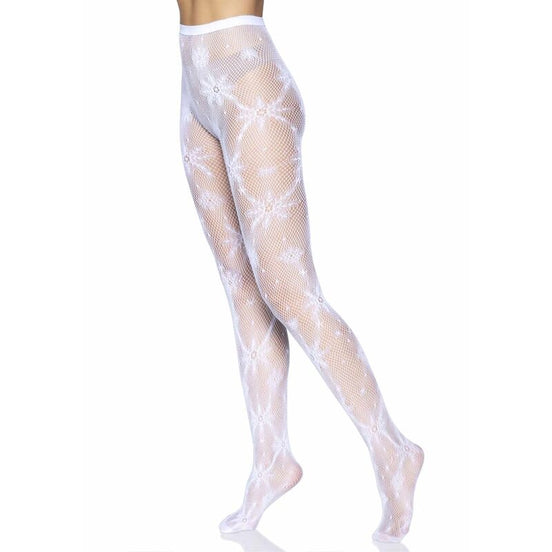 LEG AVENUE - SCHNEEFOCKEN NETZSTRUMPFHOSE ONESIZE
