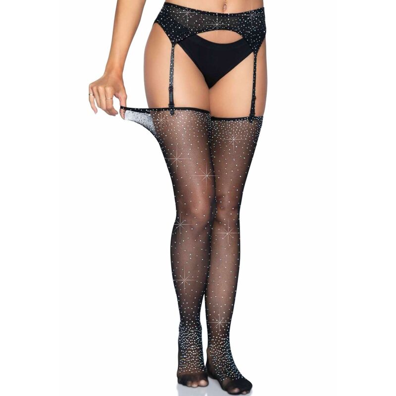 LEG AVENUE – STRUMPFHALTER UND STRÜMPFE SET EINHEITSGRÖSSE
